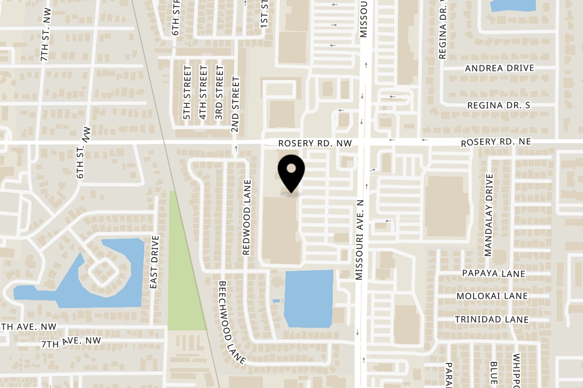 Map showing the location of Philly's Famous Cheesesteaks on 1135 Missouri Ave N in Largo